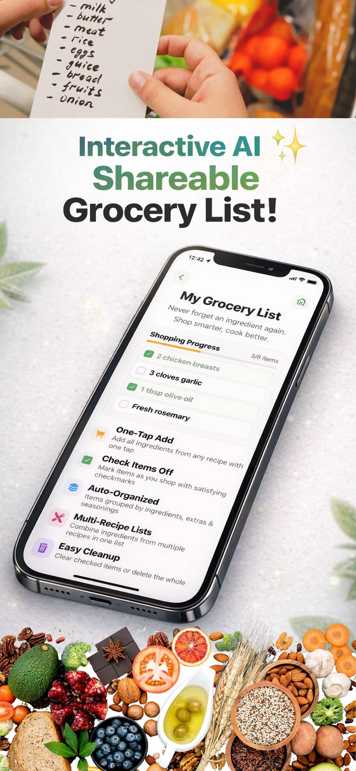 Interactive Shareable Grocery List